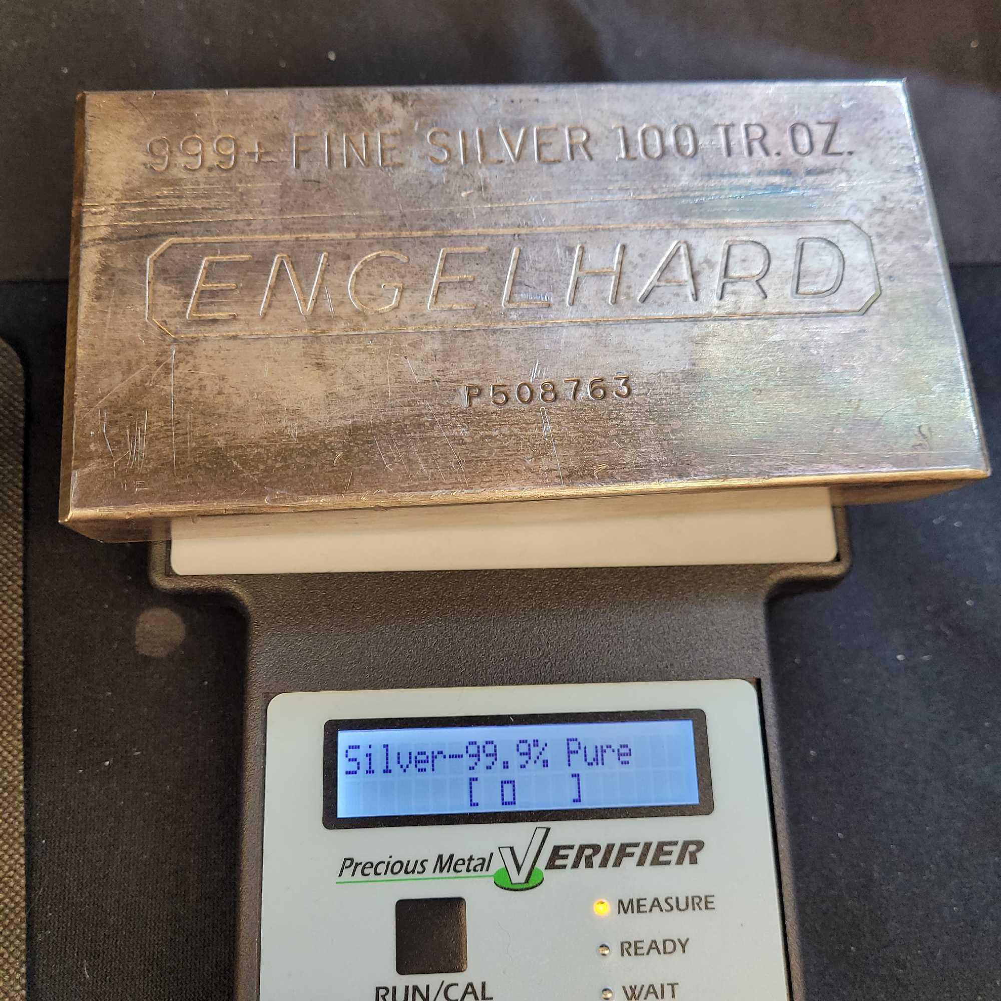 100 OZ Engelhard .999 Fine Silver Bar