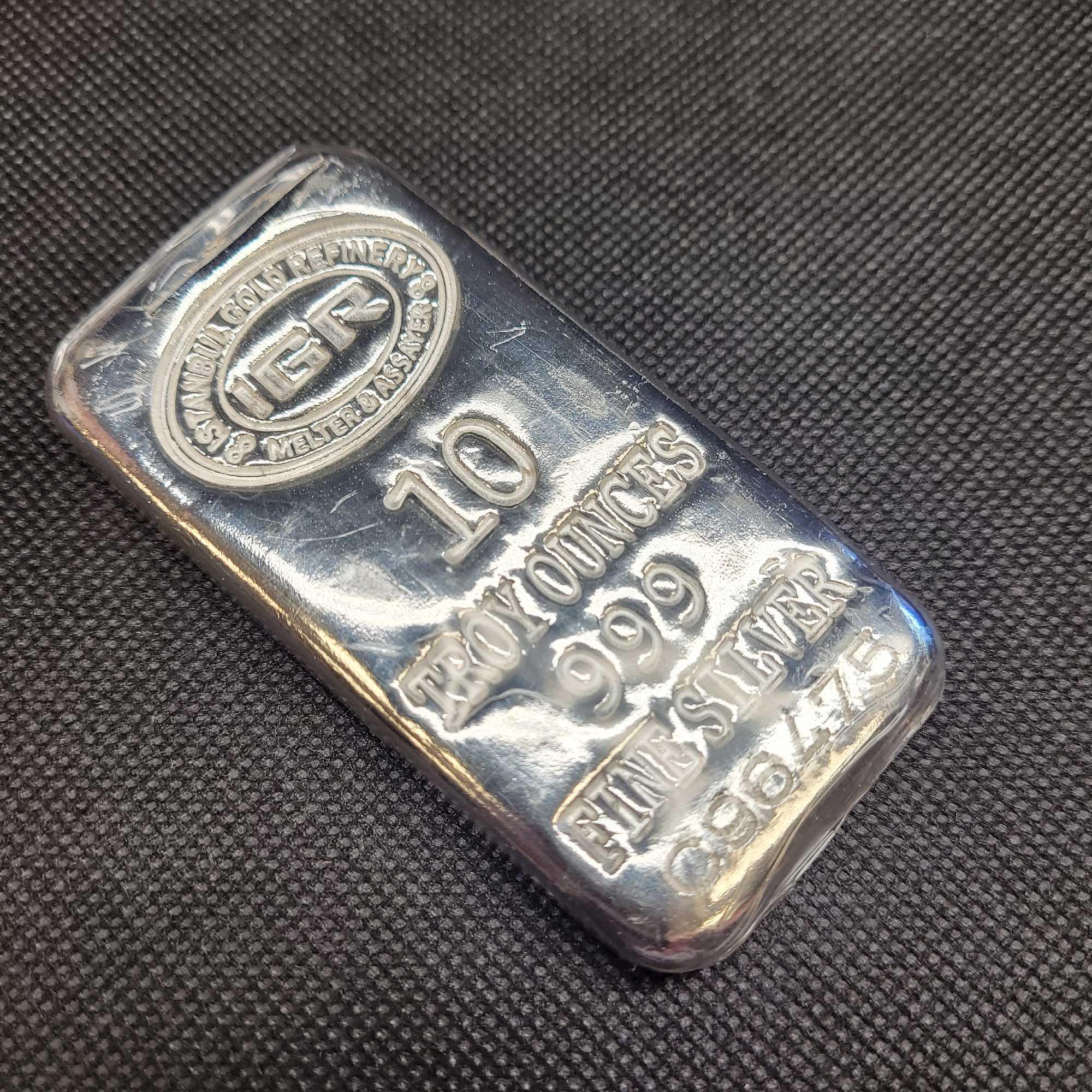 10 OZ IGR .999 Fine Silver Bar