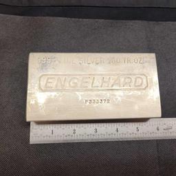 100 OZ Engelhard .999 Fine Silver Bar