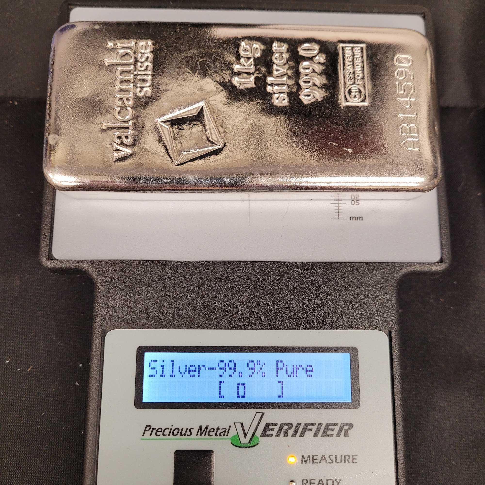 1kg Valcambi Suisse Silver Bar