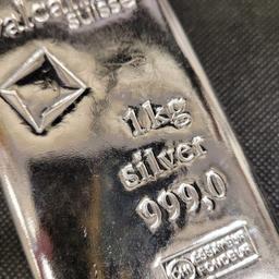 1kg Valcambi Suisse Silver Bar