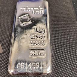 Valcambi Suisse 1kg Silver bar