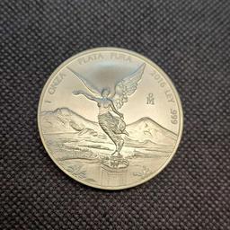 (2) 2016 Mexico Libertad .999 Fine Silver coins