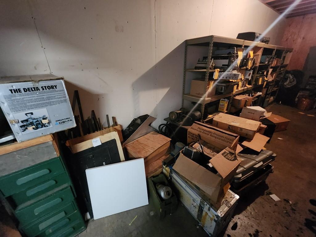 30ft x 10ft Unit Electronics Storage Some unopened Boxes. Marantz, ikegami, Reel to Reels, Tools etc