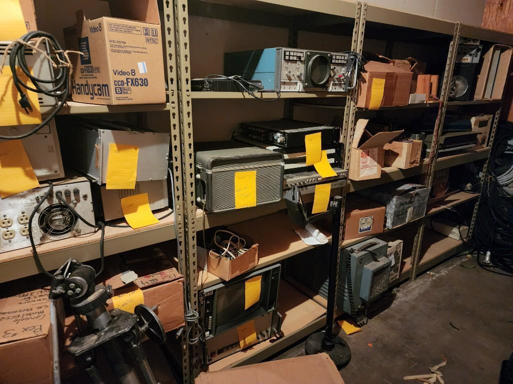 30ft x 10ft Unit Electronics Storage Some unopened Boxes. Marantz, ikegami, Reel to Reels, Tools etc