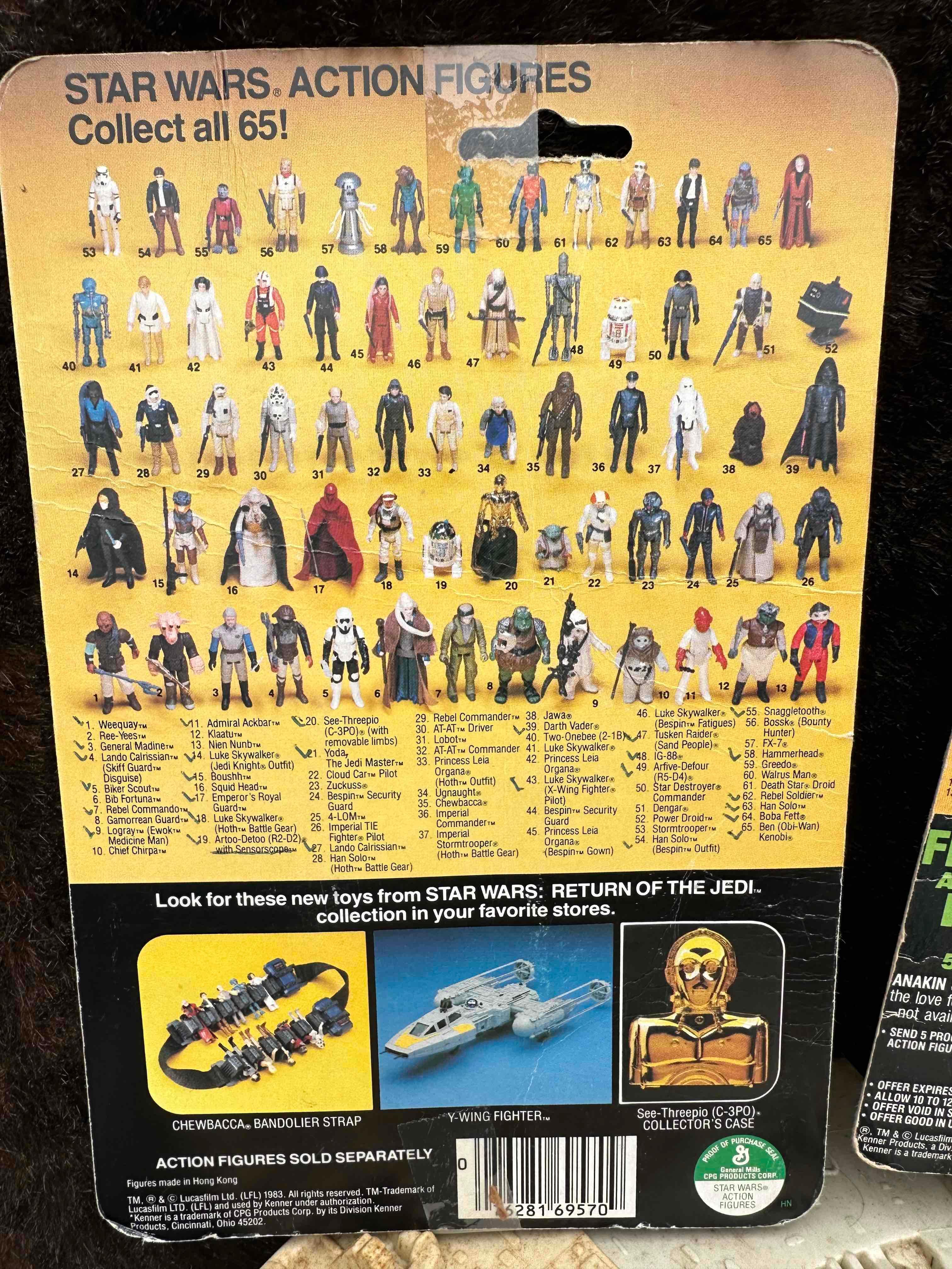 Large Lot of Vintage Star Wars. Ships, Action Figures, Card Backs, Ewoks, Luke, Yoda more