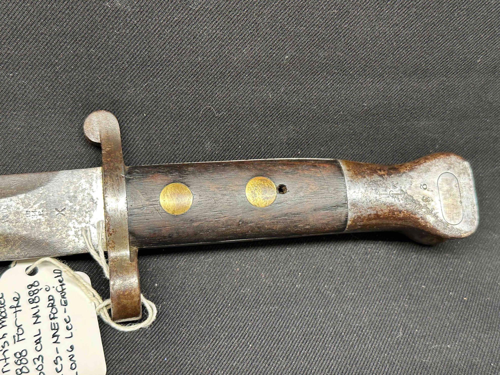 British Model 1888 Bayonet for .303 Cal M1888 Dated 11/1896