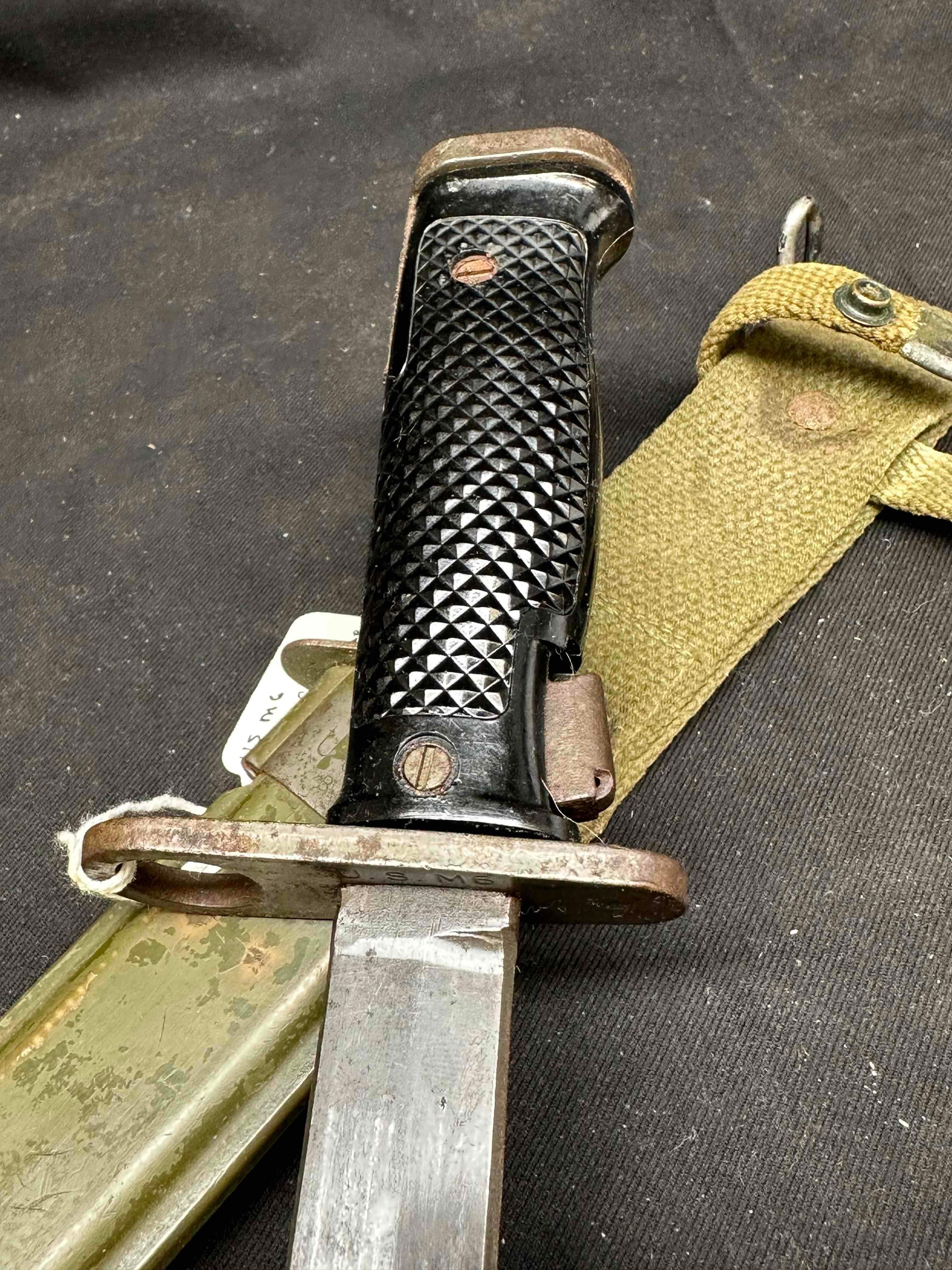 US M6 Bayonet Milpar Columbus USM8AL BM CO Scabbard