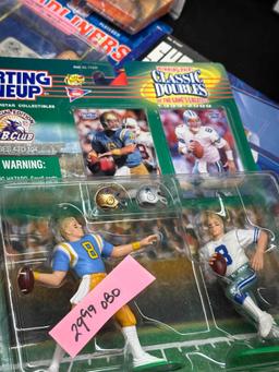 Large Lot of Sports Collectibles. SLUs, Hot Wheels, Books, Photo plaques more