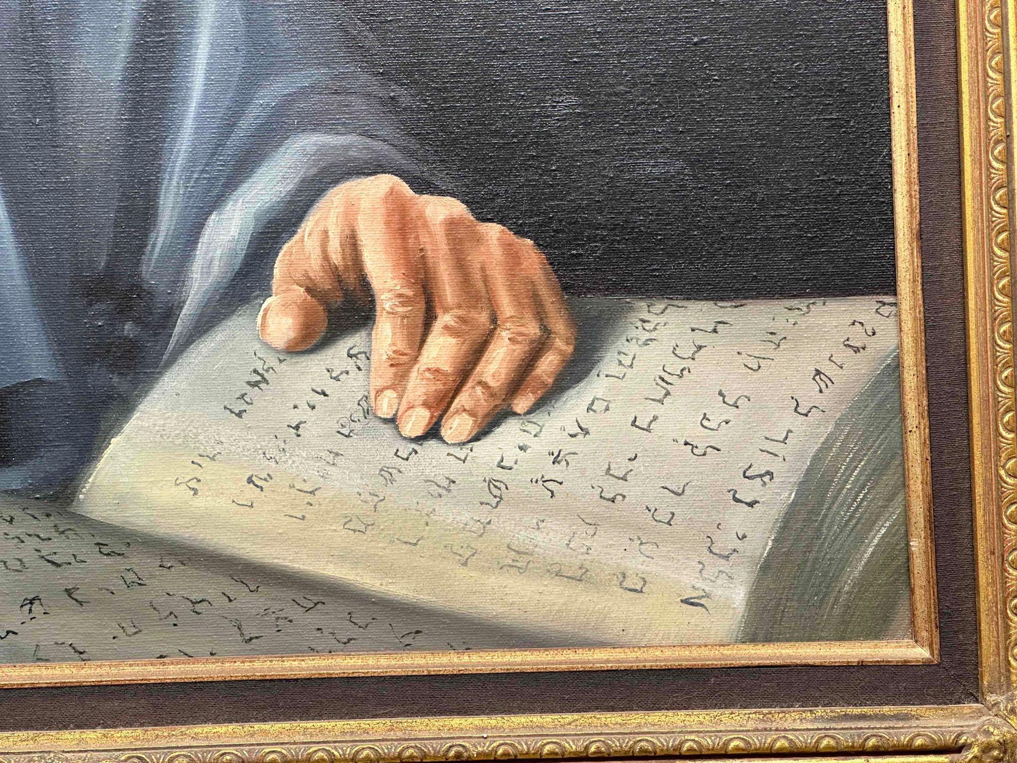 Framed Art Rabbi Reading from Erroll Dorschel