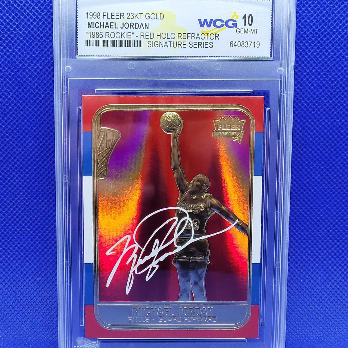 1998 Fleer 23kt gold Michael Jordan WCG 10 basketball card