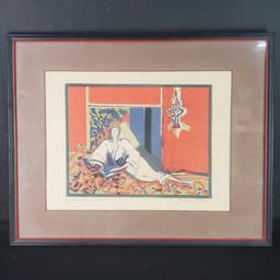 Framed artwork titled Japanese Harmony signed Francoise Gilot