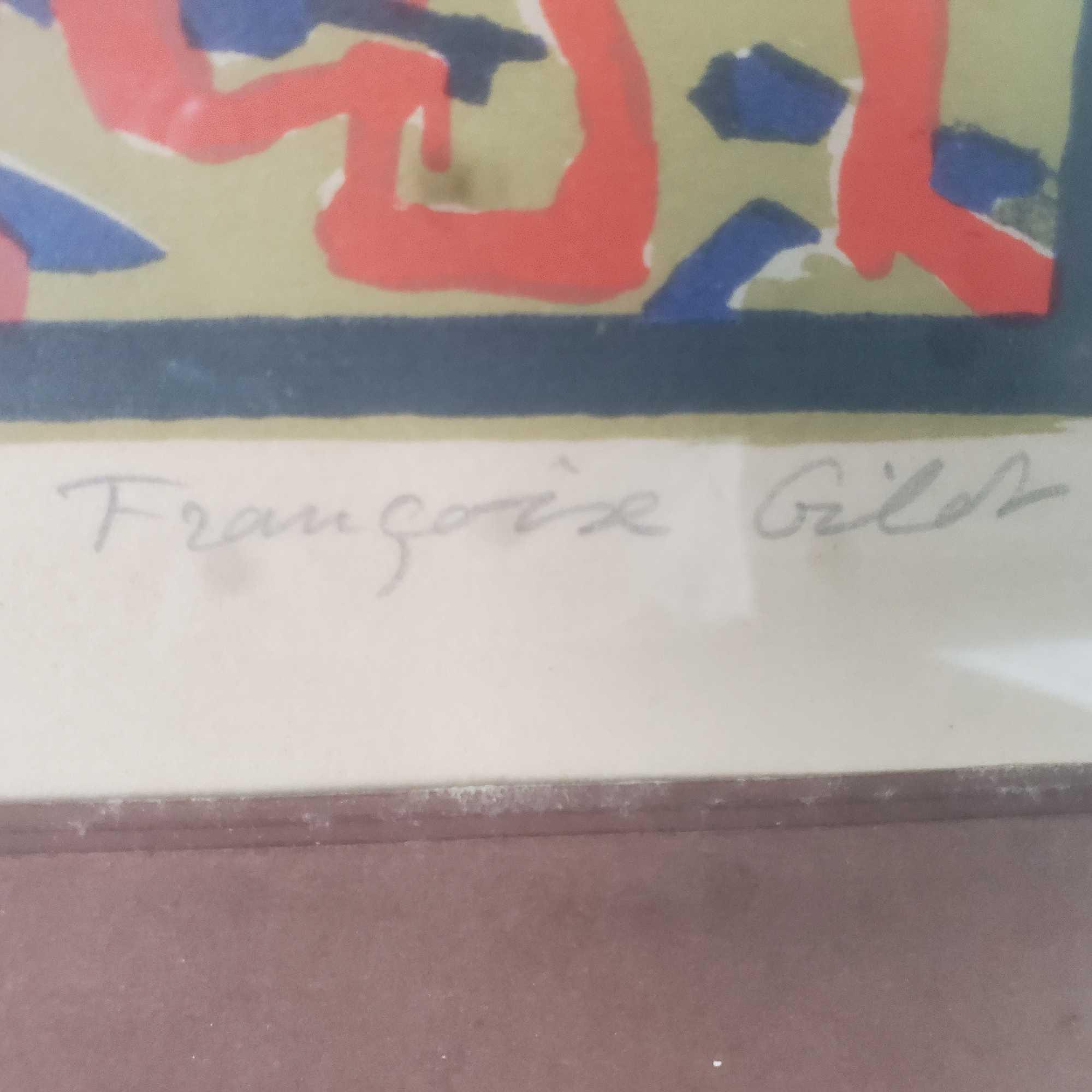 Framed artwork titled Japanese Harmony signed Francoise Gilot