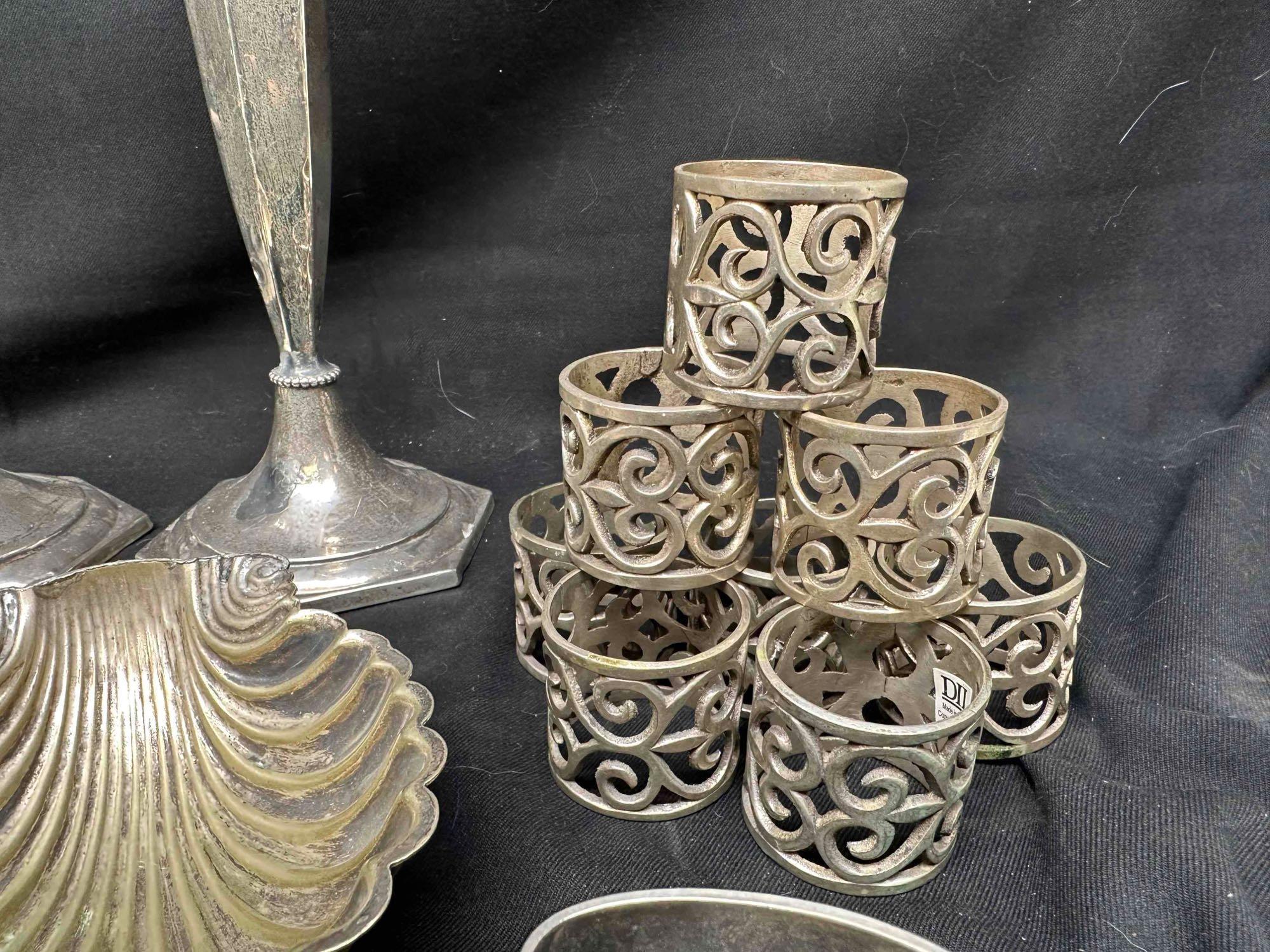 Sterling Silver and Some Plated Housewares, Pewter Cups, Tiffany n Co, Trianon more