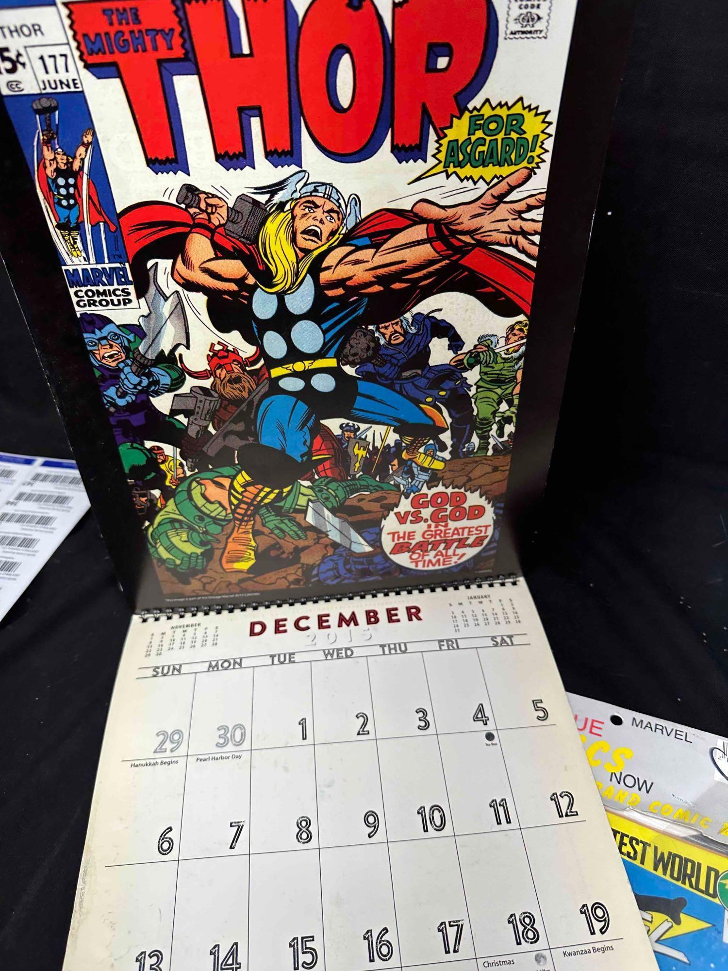 Approximately 35 Batman and DC Comics Marvel 2015 Calendar