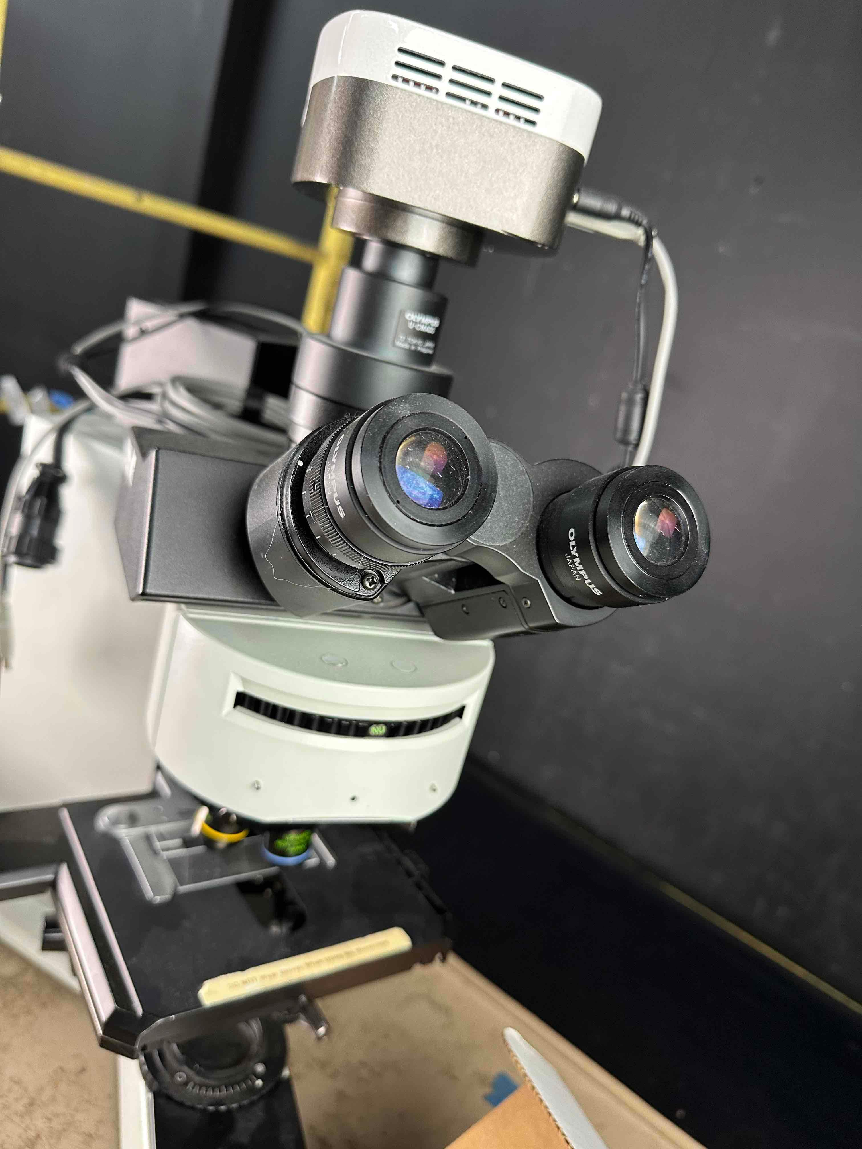 Olympus BX60F-3 Compound Polarizing Fluorescence Trinocular Microscope w/ Asst Lenses