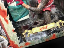 Pair of Scary Tales WOLF Action Figures by Mezco Toys 2001 MIB