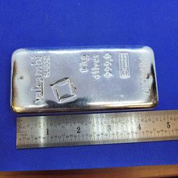 Valcambi Suisse 1kg Silver bar with COA