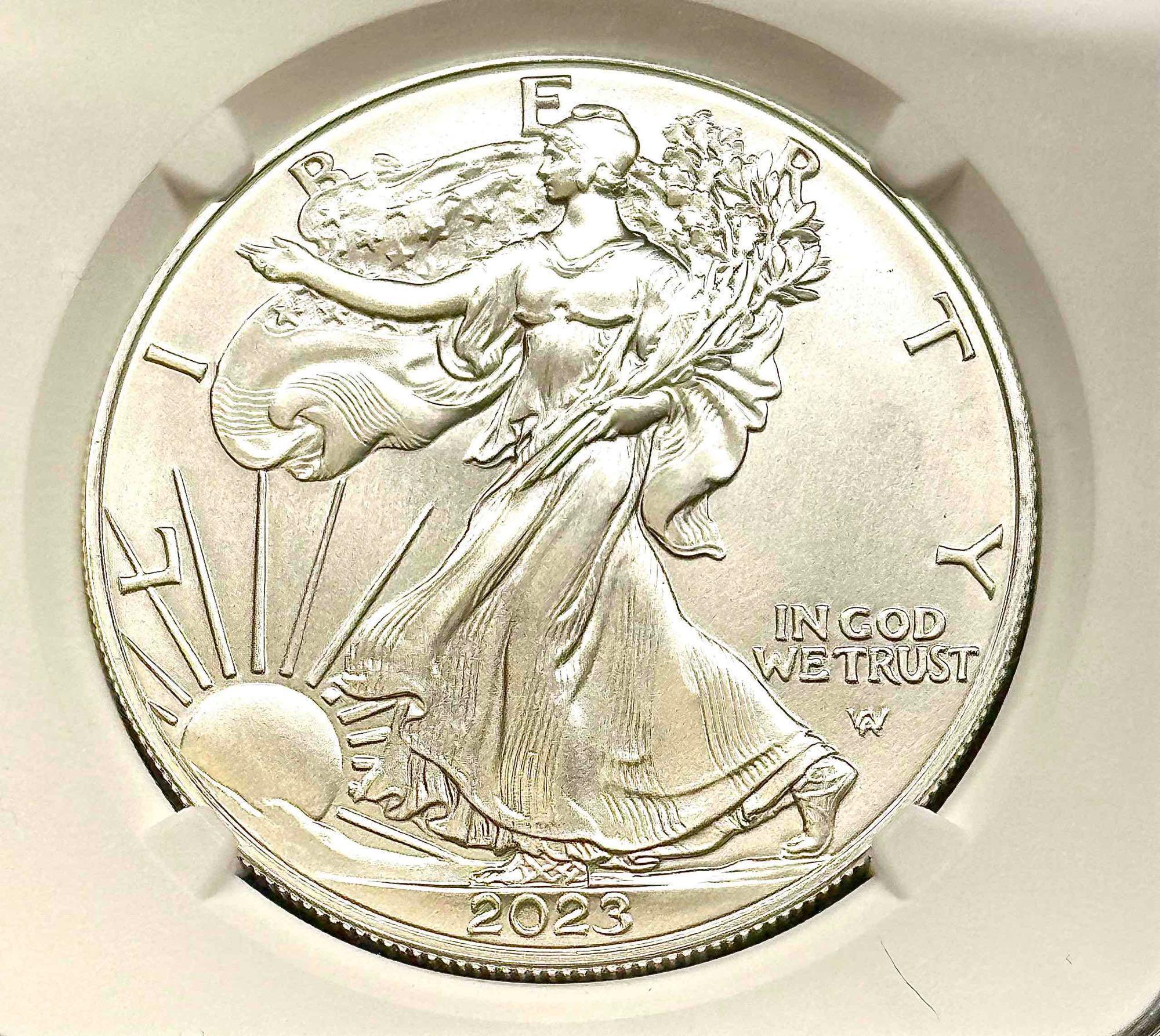 2023 Silver Eagle s$1 MS 69 NGC Graded Coin