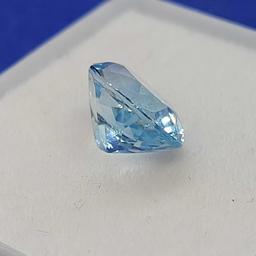 Oval Cut Sea Blue Topaz gemstone 2.49 ct