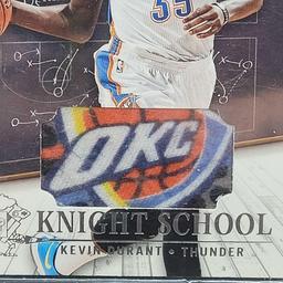 1 of 1 Custom Cut Kevin Durant Jersey patch card