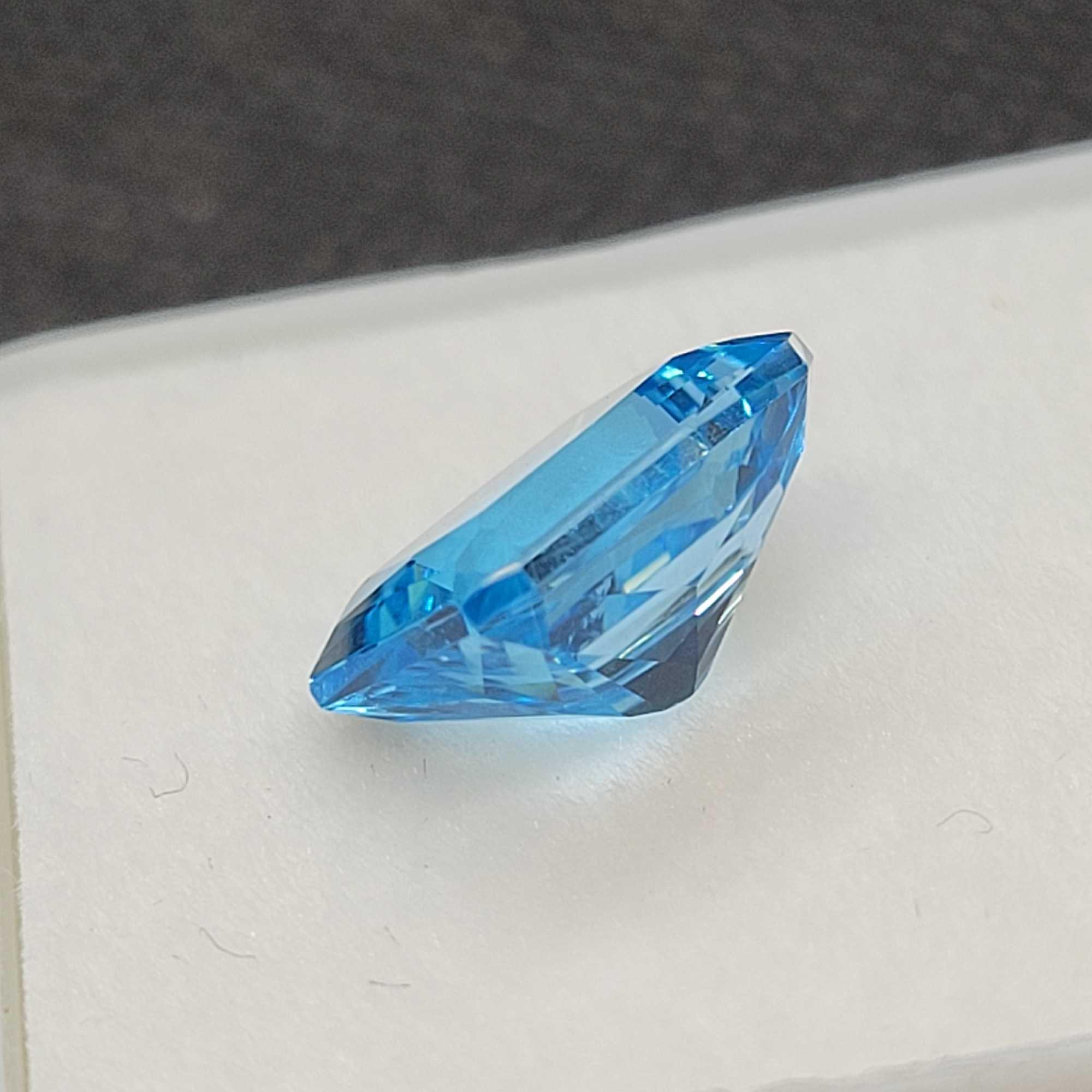 Square cut Sea Blue Topaz gemstone