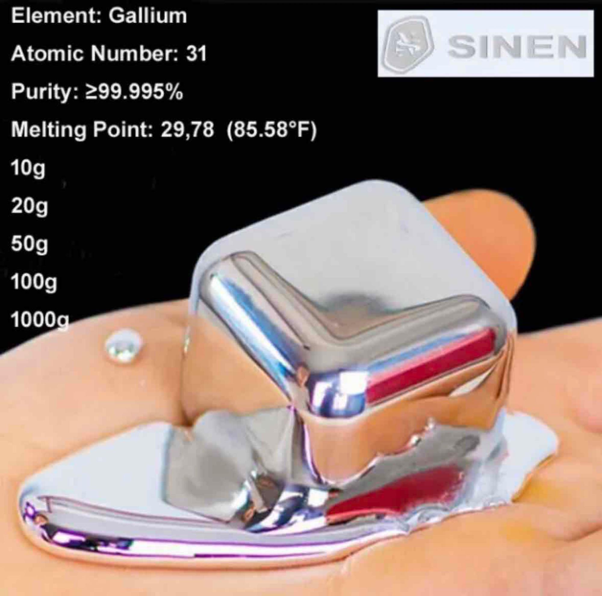 SINEN 20g 99.9 pure Galllium Liquid Metal GA Element Magic Liquid with molds