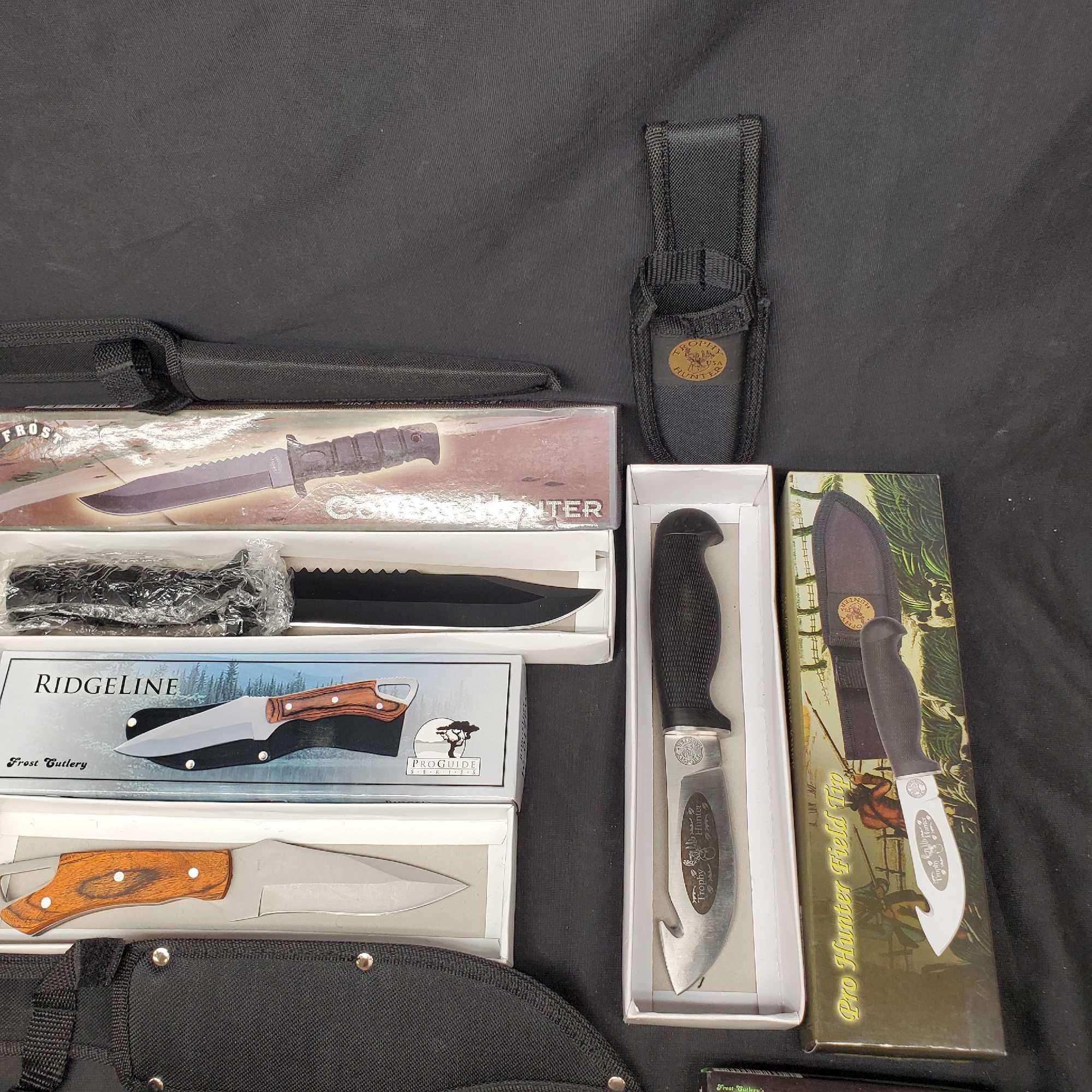 Approx. 10 game/pocket knives all NIB