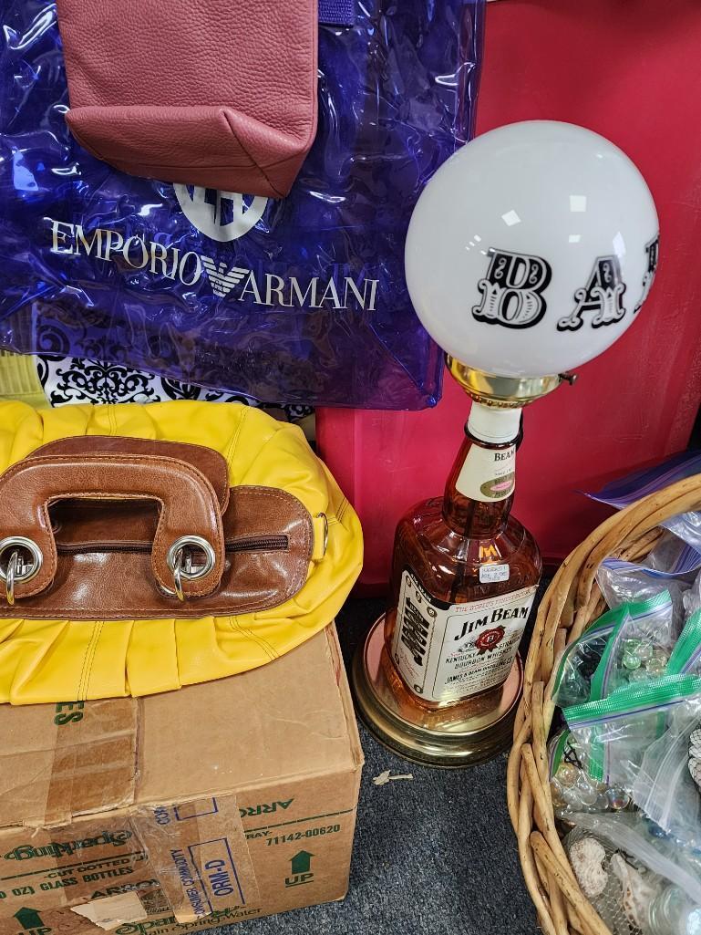 Purse Lot Jim Beam Bar Beer Light Lamp