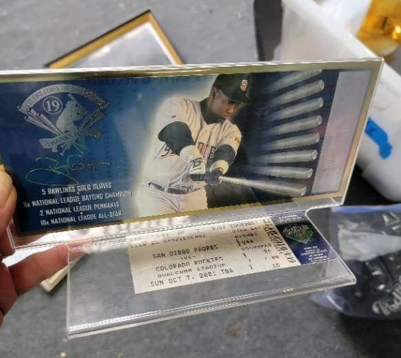 Padres Mem - Bruce Bochy, Trevor Hoffman, Zeke Bella, Tony Gwynn Final Home Game Ticket etc.