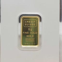 Credit Suisse 5g .999 fine gold bar