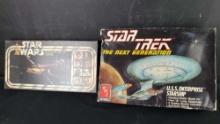 Star Wars board game Escape from Death Star Star Trek-TNG USS Enterprise Starship model