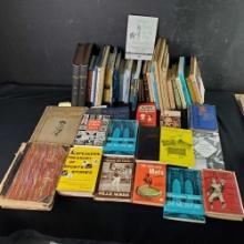 Large box vintage/antique books mostly Baseball some with signatures