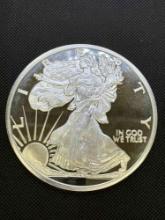 5 Troy Oz .999 Fine Silver Walking Liberty Silver Eagle Bullion Coin