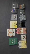 Lot of 15 pairs of costume jewelry earrings