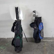 US kids golf bag W/swing resistance instument and clubs Jr Hippo golf bag and clubs