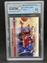 2003-04 Upper Deck Lebron James Rookie Gem Mint 10 Basketball Card