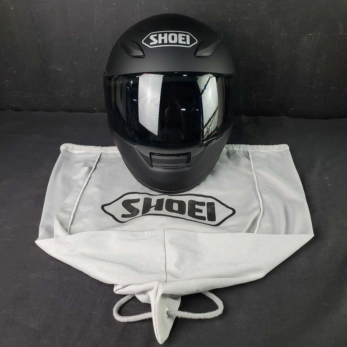 Shoei RF-1100 Matte black Full Face Motorcycle Street Riding Helmet size Large with bag