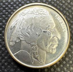 1/4 Oz .999 Fine Silver Indian Head Buffalo Round Bullion Coin