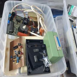 Cart lot of electronics parts componets boards wires terminals antennas lots more