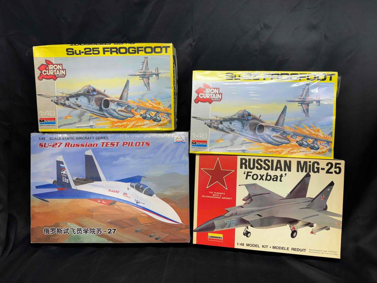 Russian Aircraft 1:48 model Kits Lindberg Monogram Frogfoot Foxbat more
