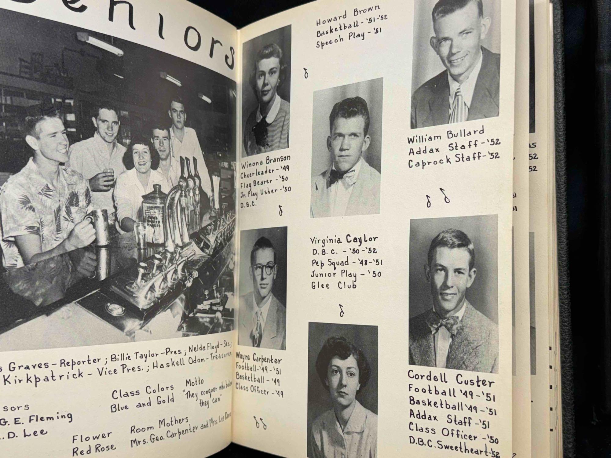 Vintage 1950s Yearbooks, Ephemera the Caprick 1951 1952
