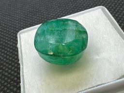 Oval Cut Green Emerald Gemstone