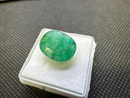 Oval Cut Green Emerald Gemstone