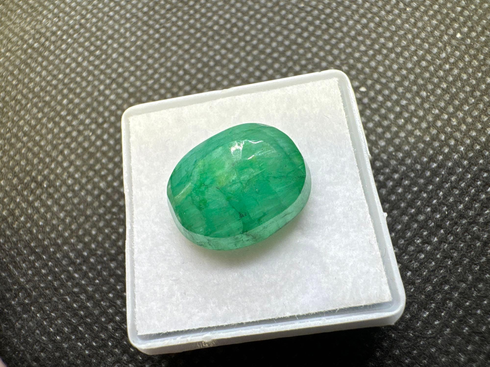 Oval Cut Green Emerald Gemstone