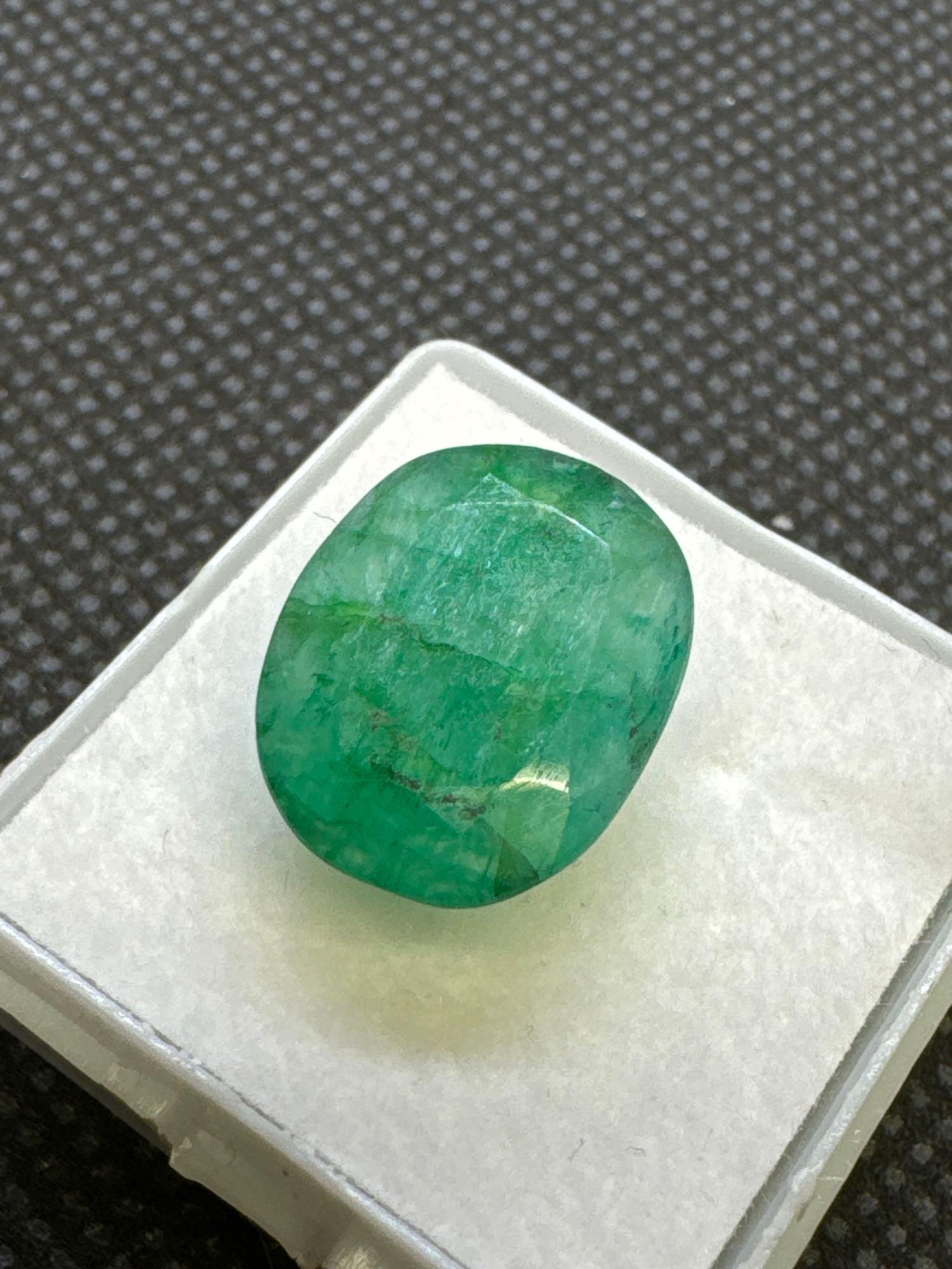 Oval Cut Green Emerald Gemstone