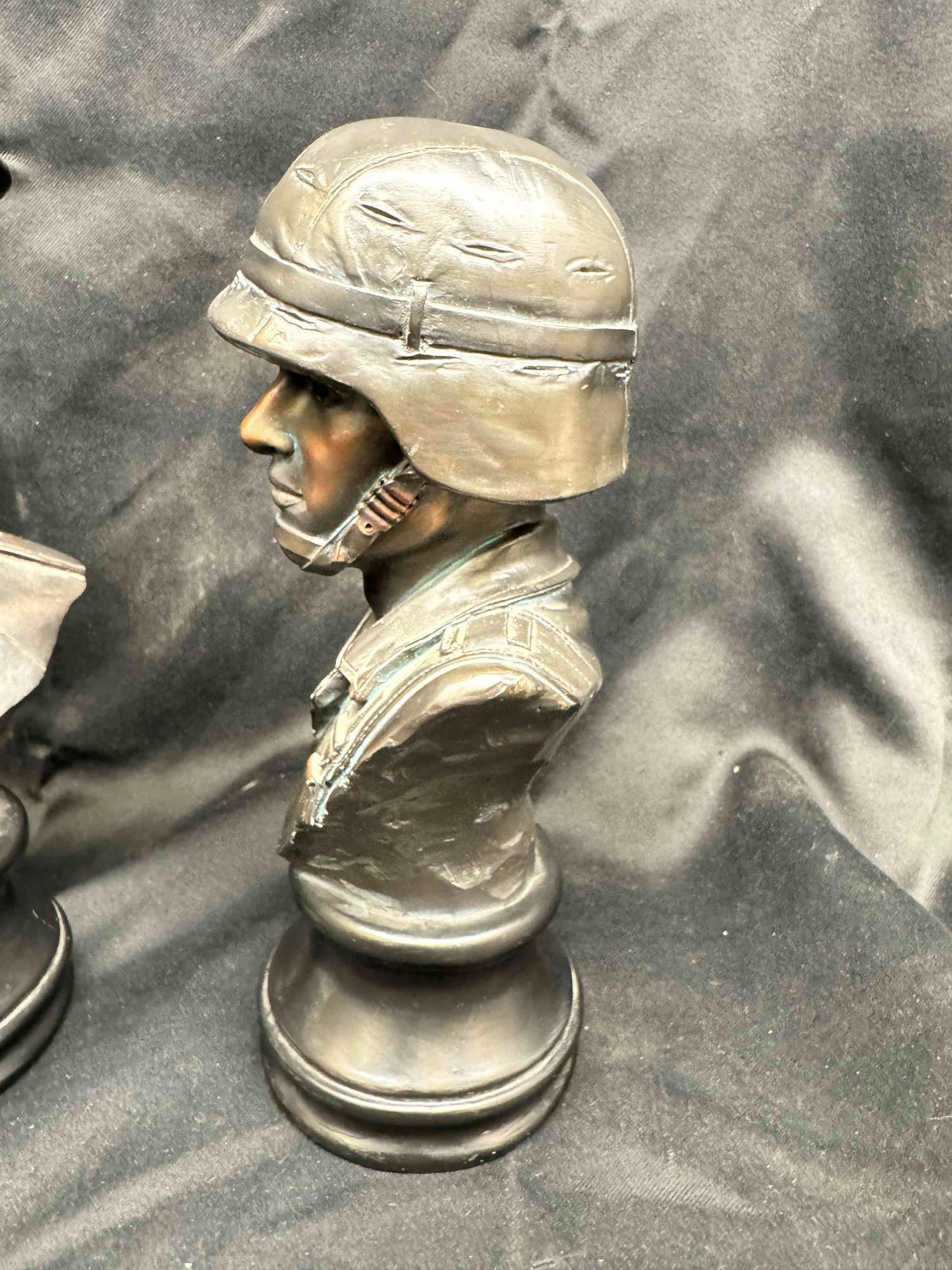 Pair of Vanmark American Heroes Busts The Marine Army Man 1st No.1 Limited Ed