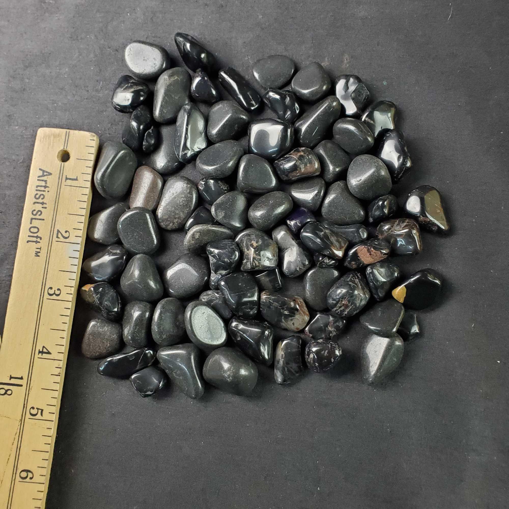 lot of tumbled onyx