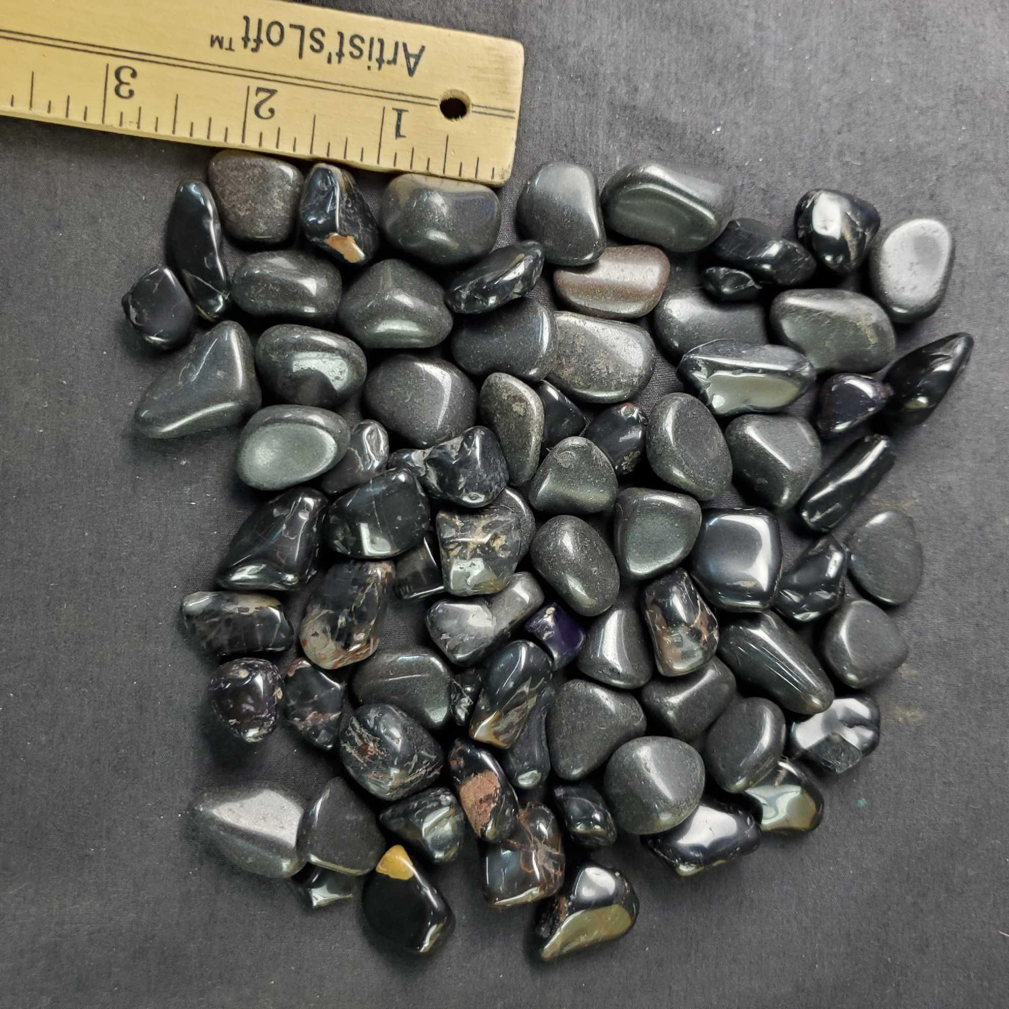 lot of tumbled onyx