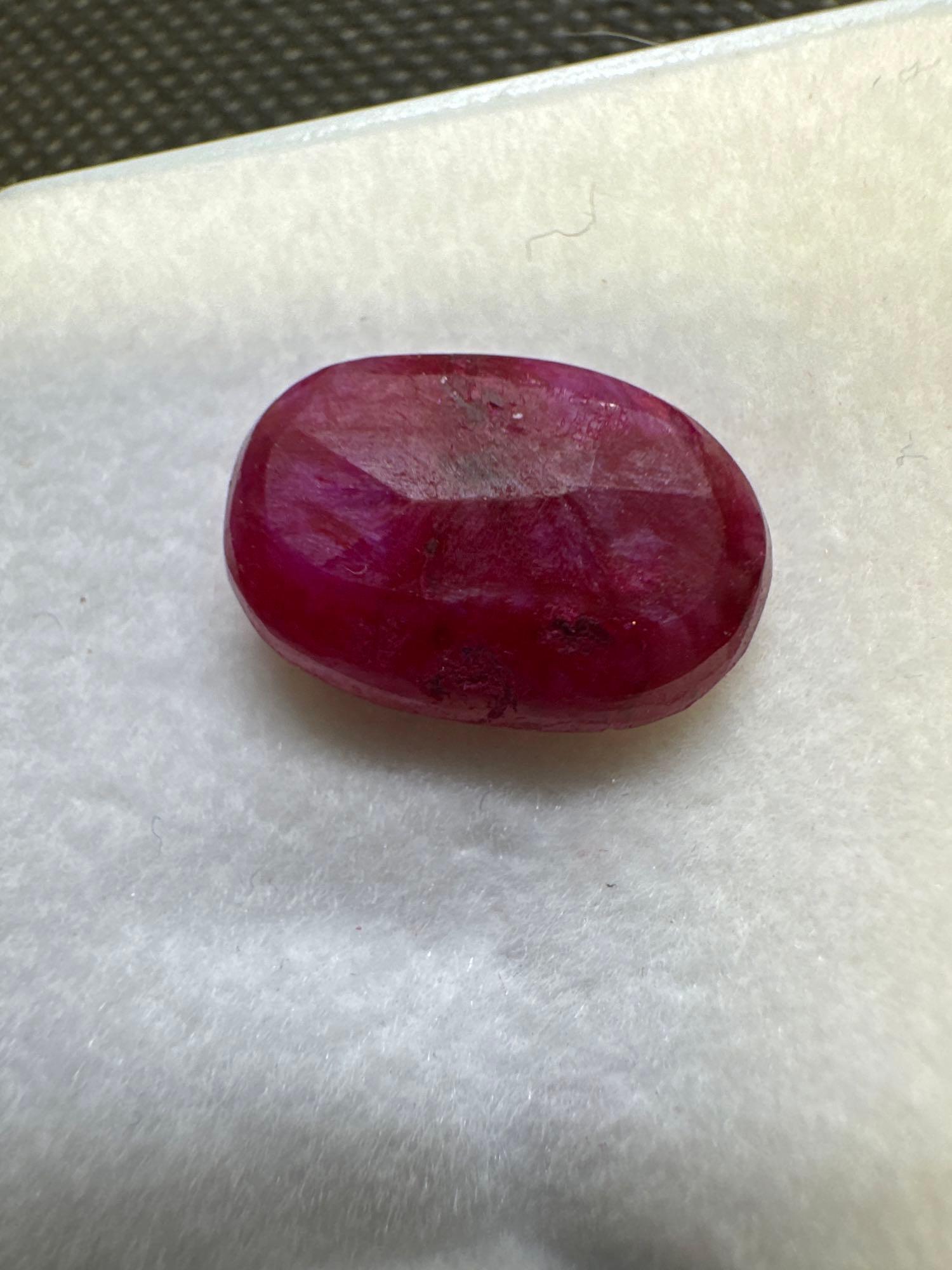 Oval Cut Red Ruby Gemstone 7.05ct